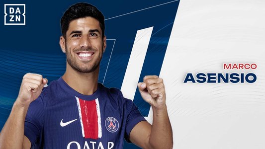 Illustration du But de Marco Asensio lors du match PSG - Montpellier du 23/08/2024