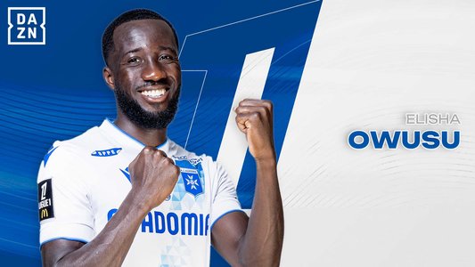 Illustration du But de E. Owusu lors du match Auxerre - Brest du 27/09/2024