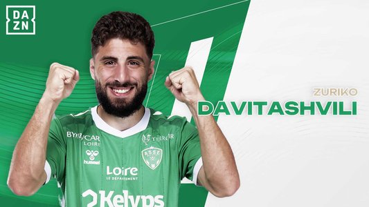 Illustration du But de Z. Davitashvili lors du match Saint-Étienne - Auxerre du 05/10/2024