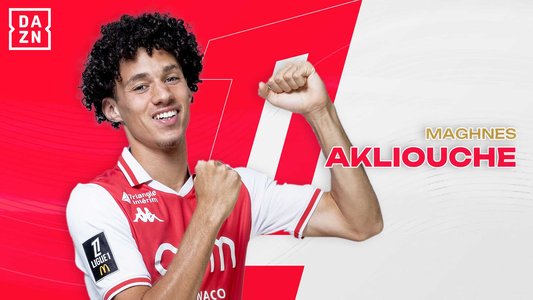 Illustration du But de M. Akliouche lors du match Saint-Étienne - Monaco du 03/05/2025