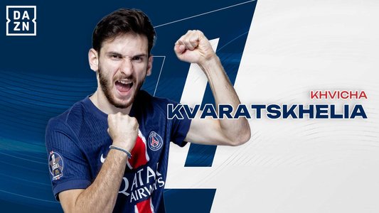 Illustration du But de K. Kvaratskhelia lors du match PSG - Auxerre du 17/05/2025