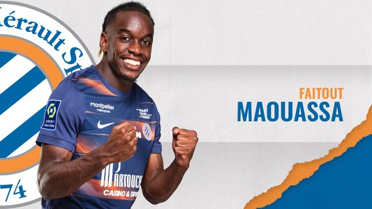 Illustration du But de F. Maouassa lors du match Brest - Montpellier du 28/08/2022