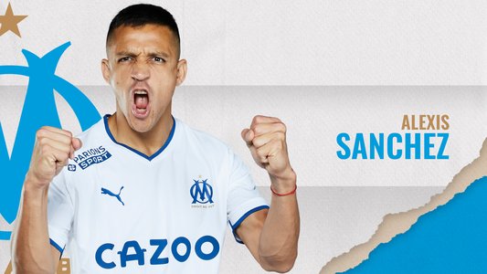 Illustration du But de A. Sánchez lors du match Auxerre - Olympique Marseille du 03/09/2022