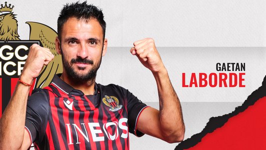 Illustration du But de G. Laborde lors du match Nice - Lorient du 19/03/2023