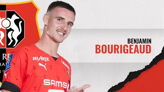 Illustration du But de B. Bourigeaud lors du match Rennes - Troyes du 14/05/2023