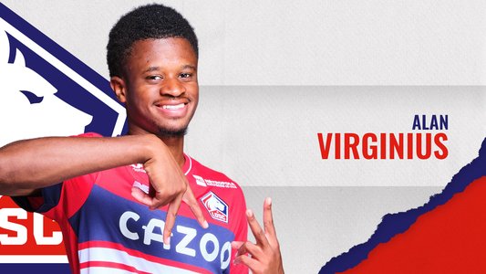 Illustration du But de A. Virginius lors du match Lille - Troyes du 15/01/2023