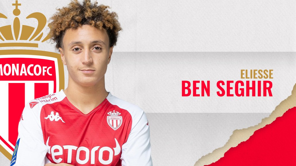 But de E. Ben Seghir lors du match Monaco - Auxerre du 01/02/2023
