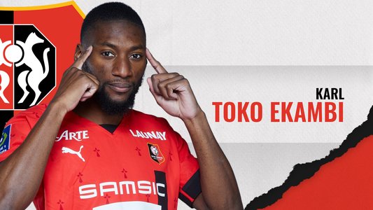Illustration du But de K. Toko Ekambi lors du match Rennes - Troyes du 14/05/2023