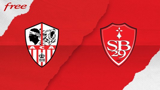 Illustration du Résumé du match Ajaccio - Brest du 23/04/2023