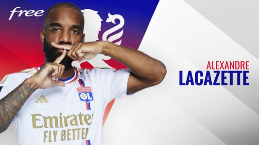 Illustration du But de A. Lacazette lors du match Olympique Lyonnais - Lorient du 08/10/2023